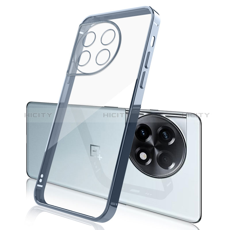 Silikon Schutzhülle Ultra Dünn Flexible Tasche Durchsichtig Transparent H04 für OnePlus Ace 2 5G Blau Plus