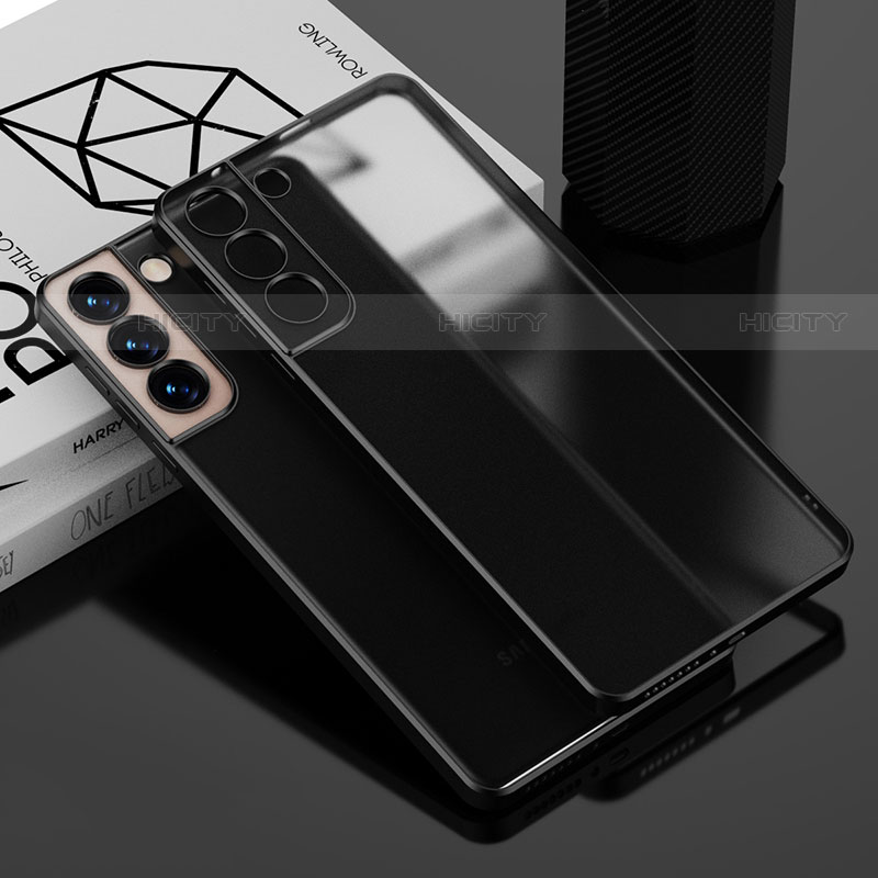 Silikon Schutzhülle Ultra Dünn Flexible Tasche Durchsichtig Transparent H04 für Samsung Galaxy S21 Plus 5G Schwarz Plus