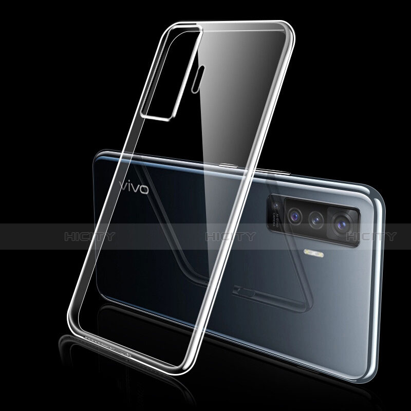 Silikon Schutzhülle Ultra Dünn Flexible Tasche Durchsichtig Transparent H04 für Vivo X50 5G Klar Plus
