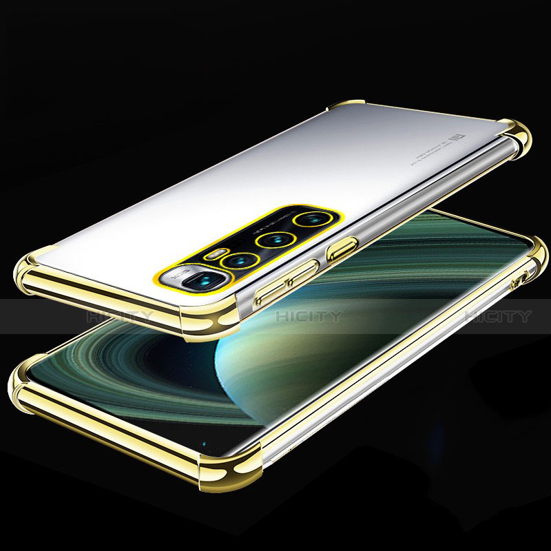 Silikon Schutzhülle Ultra Dünn Flexible Tasche Durchsichtig Transparent H04 für Xiaomi Mi 10 Ultra Gold