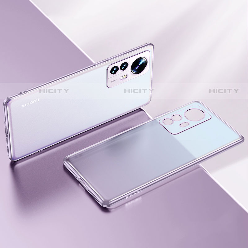 Silikon Schutzhülle Ultra Dünn Flexible Tasche Durchsichtig Transparent H04 für Xiaomi Mi 12 Pro 5G Violett