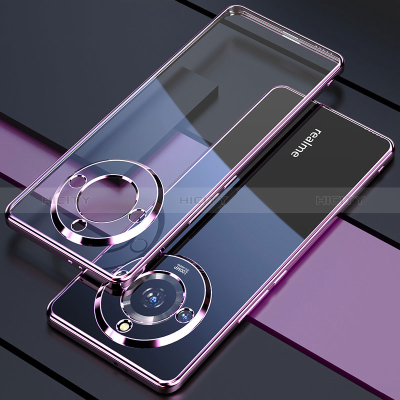 Silikon Schutzhülle Ultra Dünn Flexible Tasche Durchsichtig Transparent H05 für Realme 11 Pro 5G Violett