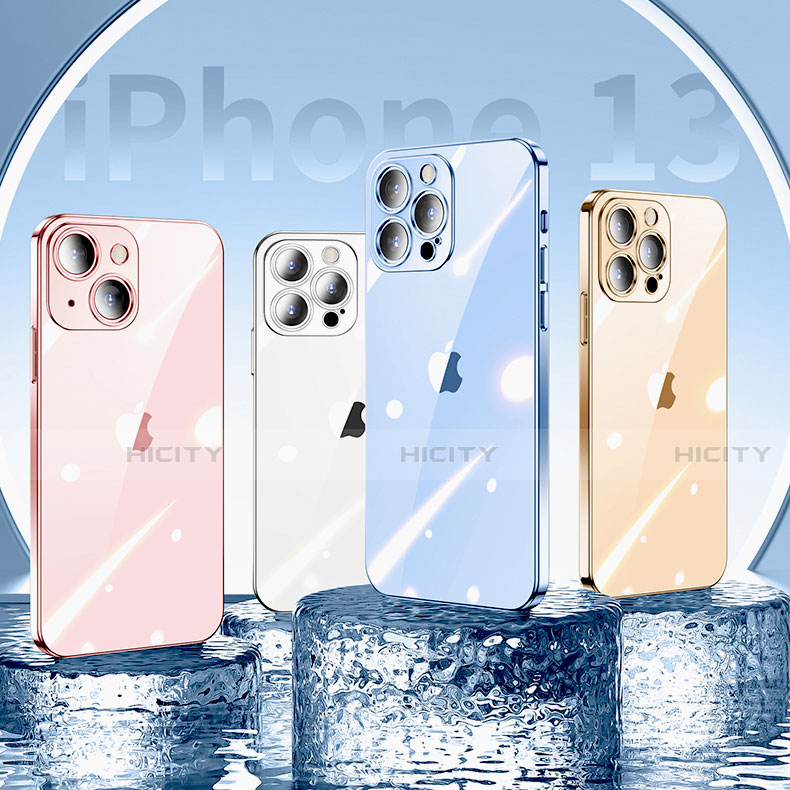 Silikon Schutzhülle Ultra Dünn Flexible Tasche Durchsichtig Transparent H08 für Apple iPhone 14 Pro groß