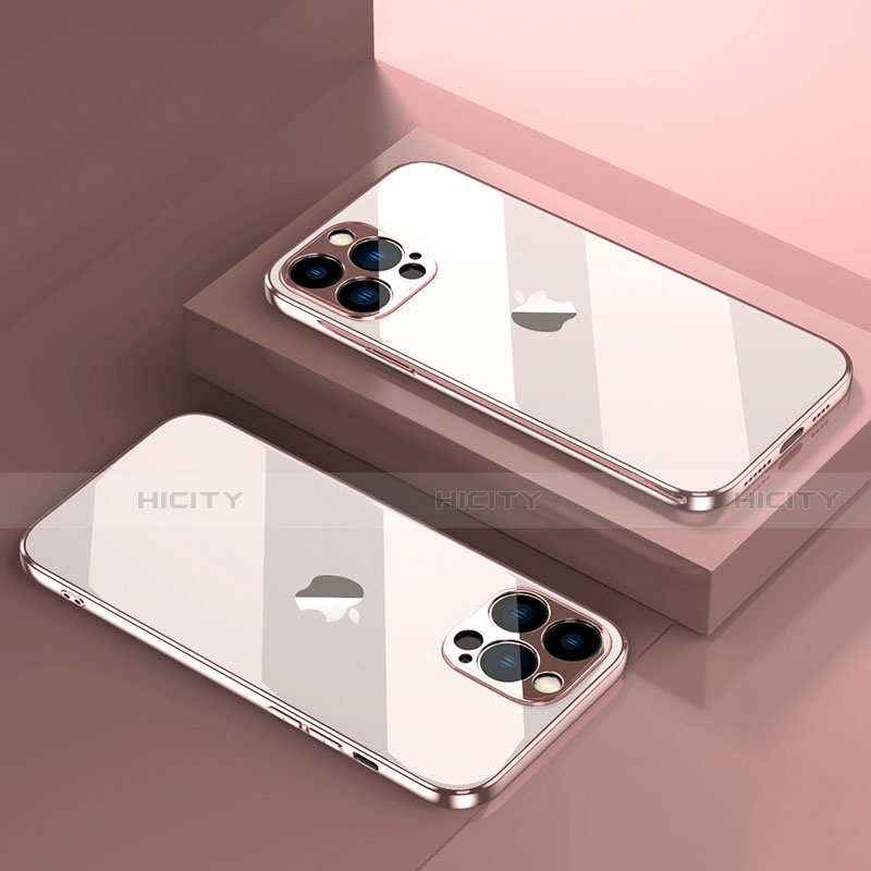 Silikon Schutzhülle Ultra Dünn Flexible Tasche Durchsichtig Transparent H08 für Apple iPhone 14 Pro groß