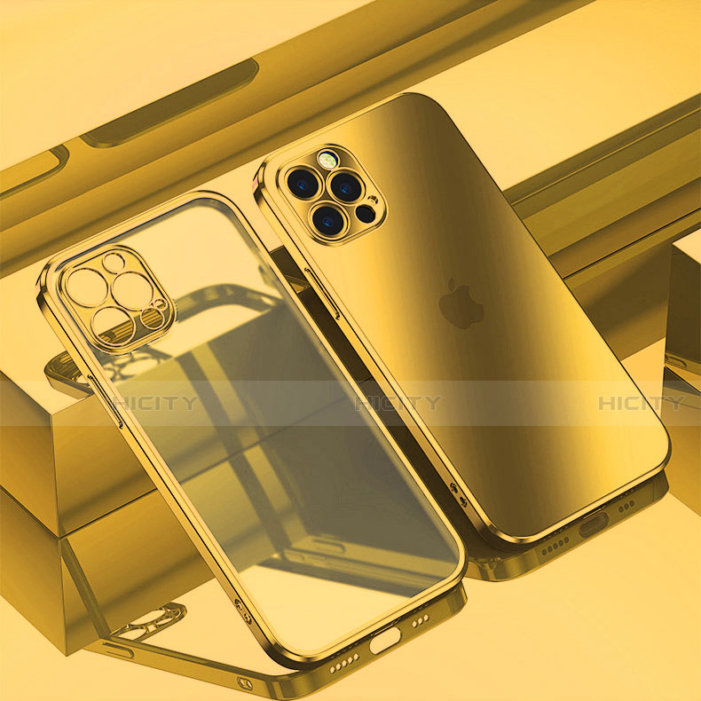 Silikon Schutzhülle Ultra Dünn Flexible Tasche Durchsichtig Transparent H11 für Apple iPhone 14 Pro Gold