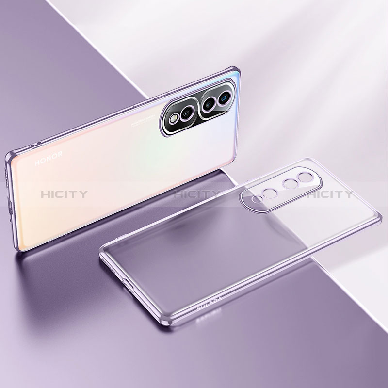 Silikon Schutzhülle Ultra Dünn Flexible Tasche Durchsichtig Transparent LD2 für Huawei Honor 80 Pro 5G Violett