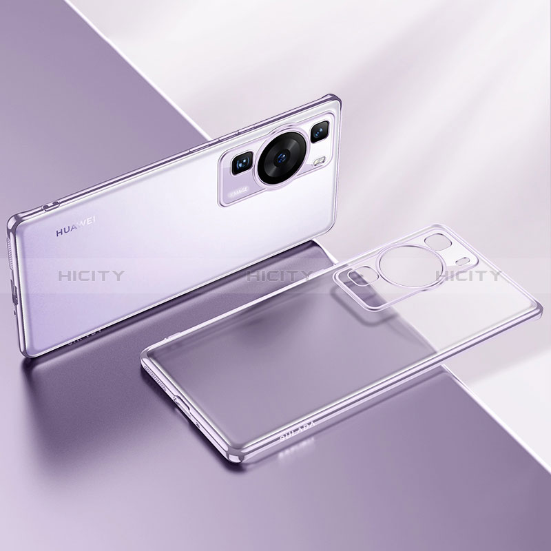 Silikon Schutzhülle Ultra Dünn Flexible Tasche Durchsichtig Transparent LD2 für Huawei P60 Pro Violett