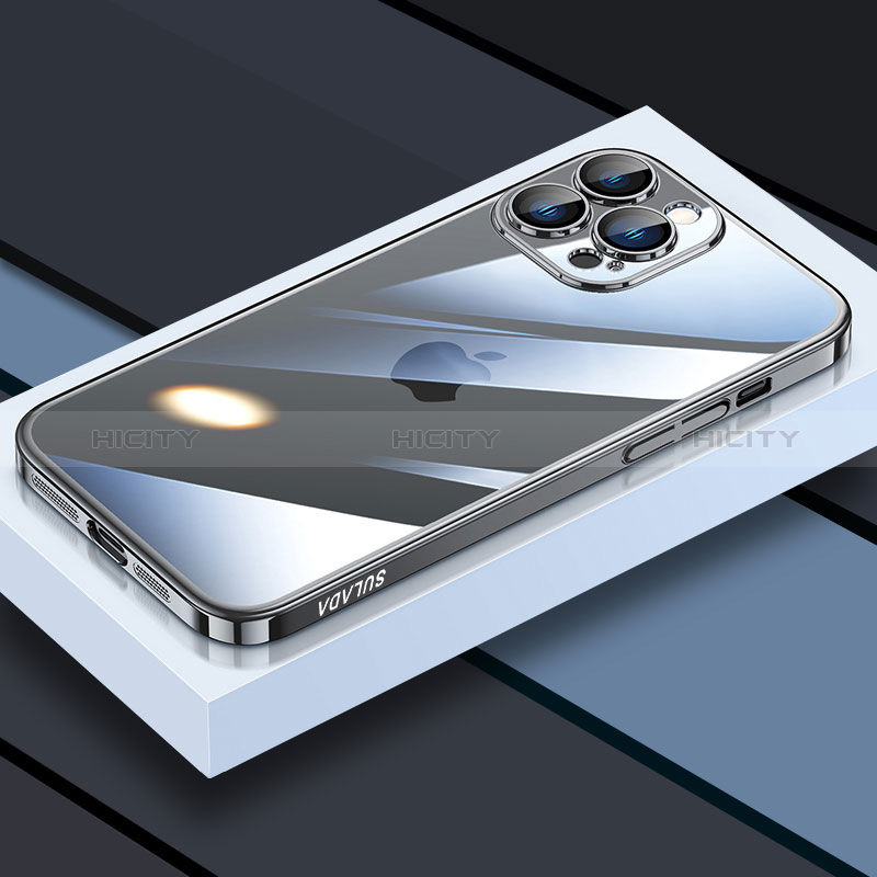 Silikon Schutzhülle Ultra Dünn Flexible Tasche Durchsichtig Transparent LD4 für Apple iPhone 14 Pro groß