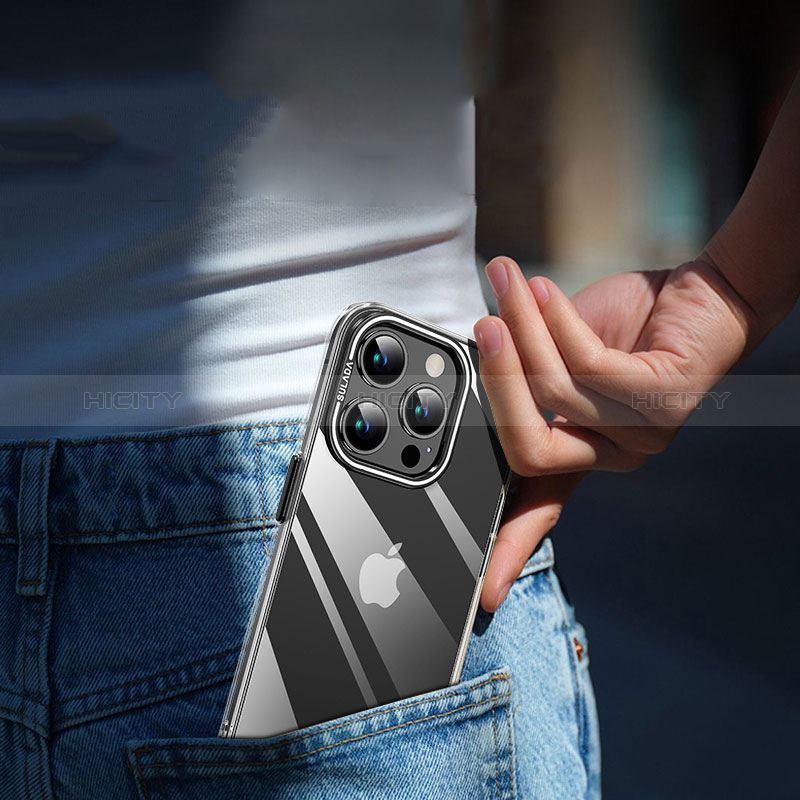 Silikon Schutzhülle Ultra Dünn Flexible Tasche Durchsichtig Transparent LD6 für Apple iPhone 15 Pro