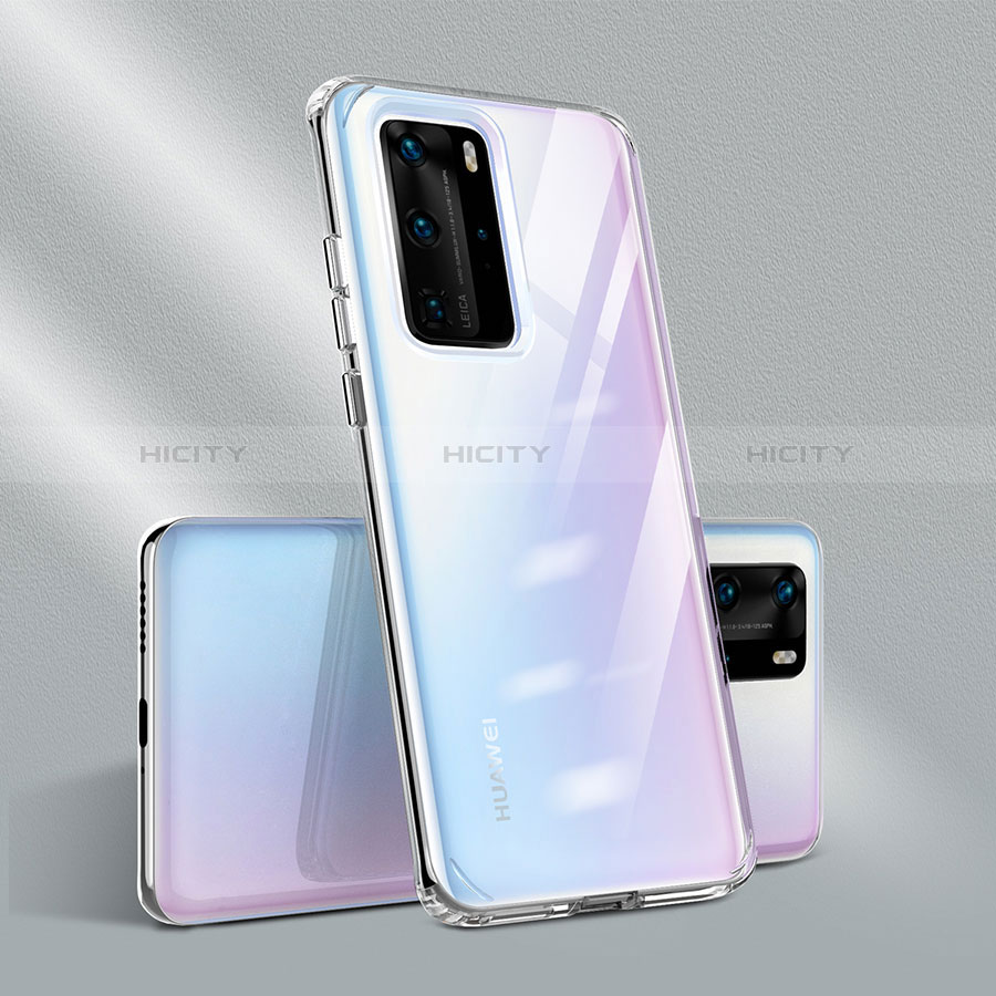 Silikon Schutzhülle Ultra Dünn Flexible Tasche Durchsichtig Transparent N01 für Huawei P40 Pro Klar