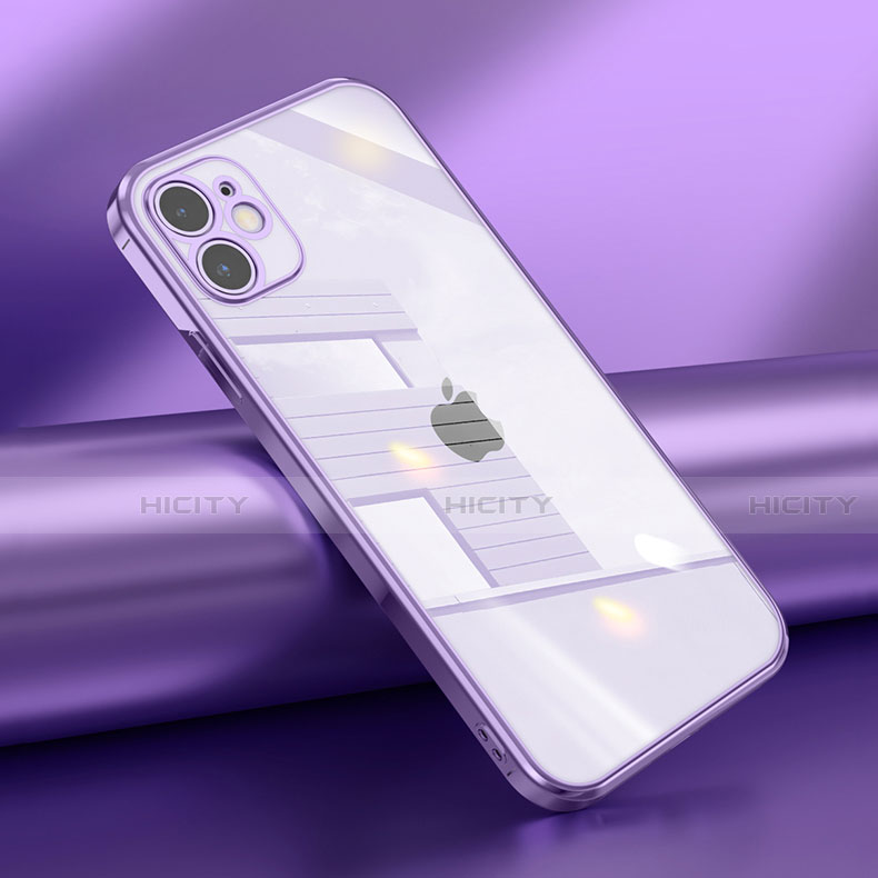 Silikon Schutzhülle Ultra Dünn Flexible Tasche Durchsichtig Transparent N02 für Apple iPhone 12 Mini Violett