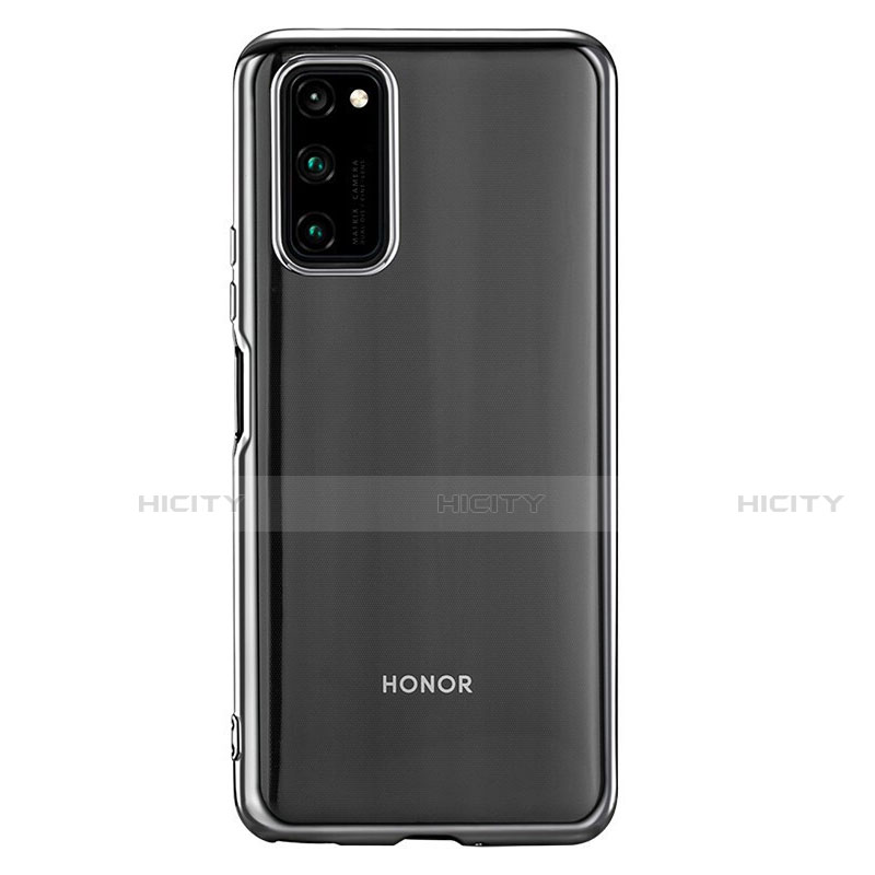 Silikon Schutzhülle Ultra Dünn Flexible Tasche Durchsichtig Transparent S01 für Huawei Honor V30 5G Silber