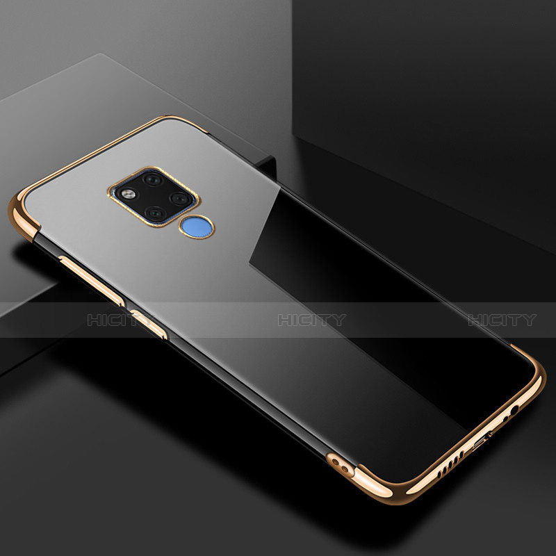 Silikon Schutzhülle Ultra Dünn Flexible Tasche Durchsichtig Transparent S01 für Huawei Mate 20 X 5G Gold