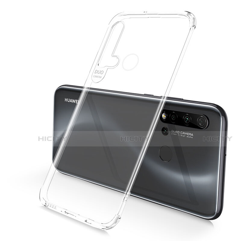 Silikon Schutzhülle Ultra Dünn Flexible Tasche Durchsichtig Transparent S01 für Huawei Nova 5i groß