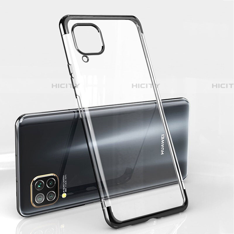 Silikon Schutzhülle Ultra Dünn Flexible Tasche Durchsichtig Transparent S01 für Huawei P40 Lite Schwarz