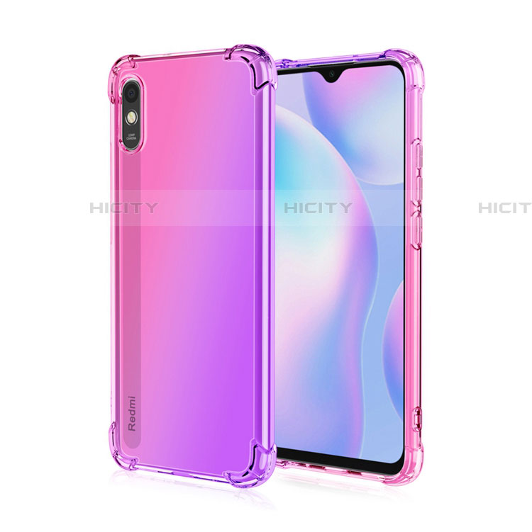 Silikon Schutzhülle Ultra Dünn Flexible Tasche Durchsichtig Transparent S01 für Xiaomi Redmi 9A groß