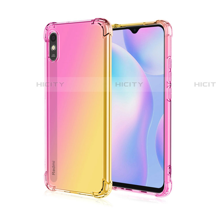 Silikon Schutzhülle Ultra Dünn Flexible Tasche Durchsichtig Transparent S01 für Xiaomi Redmi 9A Gelb Plus