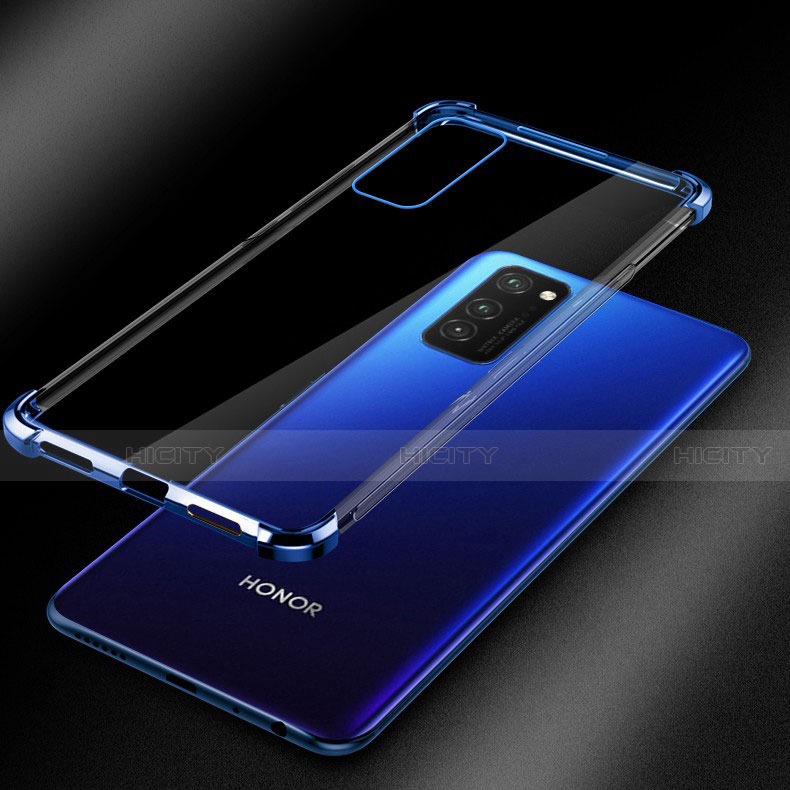 Silikon Schutzhülle Ultra Dünn Flexible Tasche Durchsichtig Transparent S02 für Huawei Honor V30 Pro 5G groß