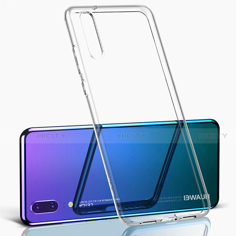 Silikon Schutzhülle Ultra Dünn Flexible Tasche Durchsichtig Transparent S02 für Huawei P20 Klar