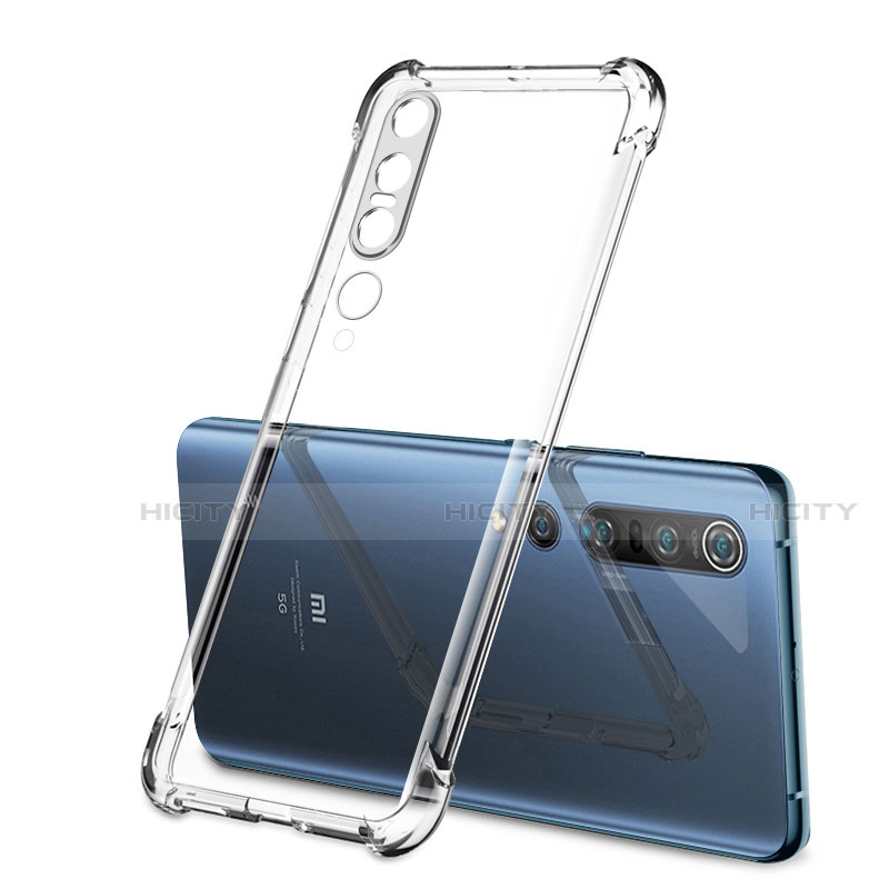 Silikon Schutzhülle Ultra Dünn Flexible Tasche Durchsichtig Transparent S02 für Xiaomi Mi 10 Pro groß