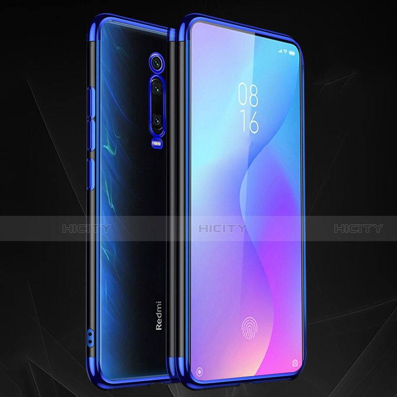 Silikon Schutzhülle Ultra Dünn Flexible Tasche Durchsichtig Transparent S02 für Xiaomi Mi 9T Blau