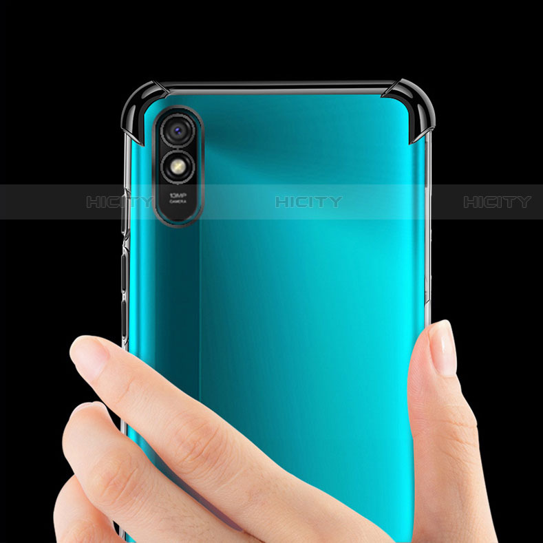 Silikon Schutzhülle Ultra Dünn Flexible Tasche Durchsichtig Transparent S02 für Xiaomi Redmi 9A groß