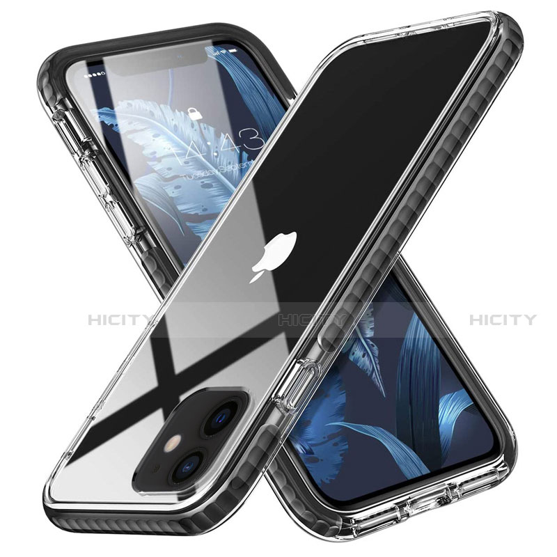 Silikon Schutzhülle Ultra Dünn Flexible Tasche Durchsichtig Transparent S03 für Apple iPhone 12