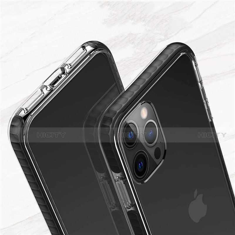 Silikon Schutzhülle Ultra Dünn Flexible Tasche Durchsichtig Transparent S03 für Apple iPhone 12 Pro