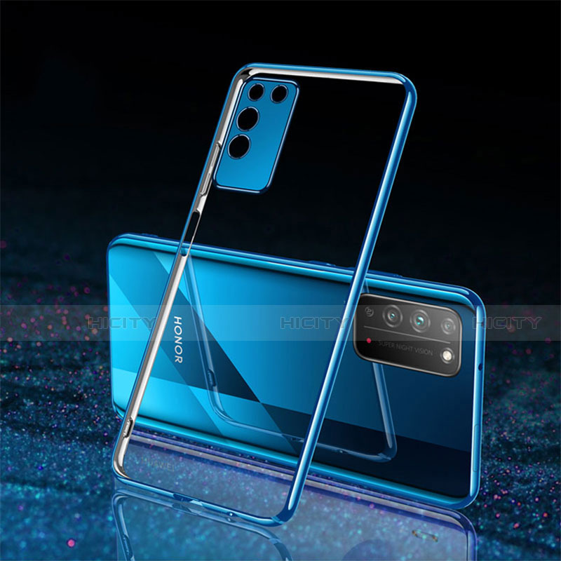 Silikon Schutzhülle Ultra Dünn Flexible Tasche Durchsichtig Transparent S03 für Huawei Honor X10 5G Blau Plus