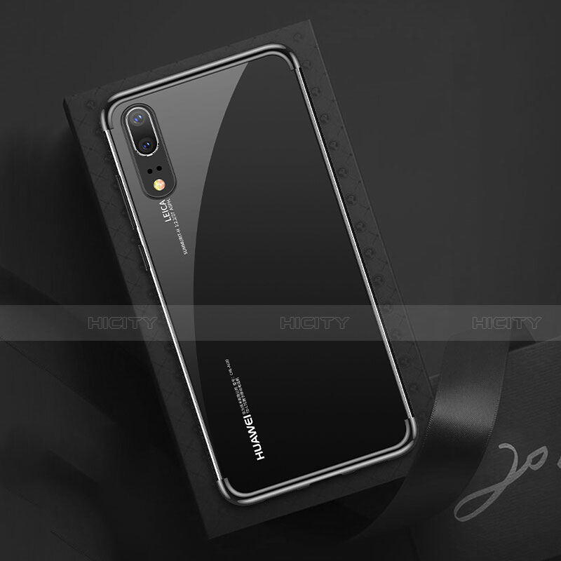 Silikon Schutzhülle Ultra Dünn Flexible Tasche Durchsichtig Transparent S03 für Huawei P20 Schwarz Plus