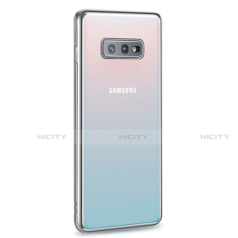 Silikon Schutzhülle Ultra Dünn Flexible Tasche Durchsichtig Transparent S03 für Samsung Galaxy S10e groß