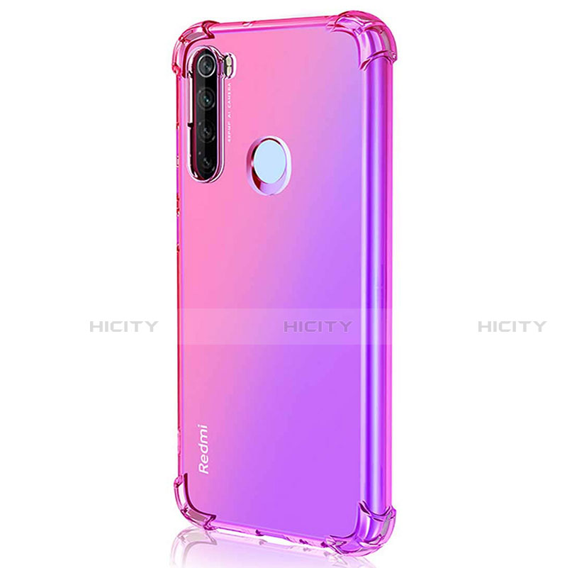 Silikon Schutzhülle Ultra Dünn Flexible Tasche Durchsichtig Transparent S03 für Xiaomi Redmi Note 8 (2021) Pink