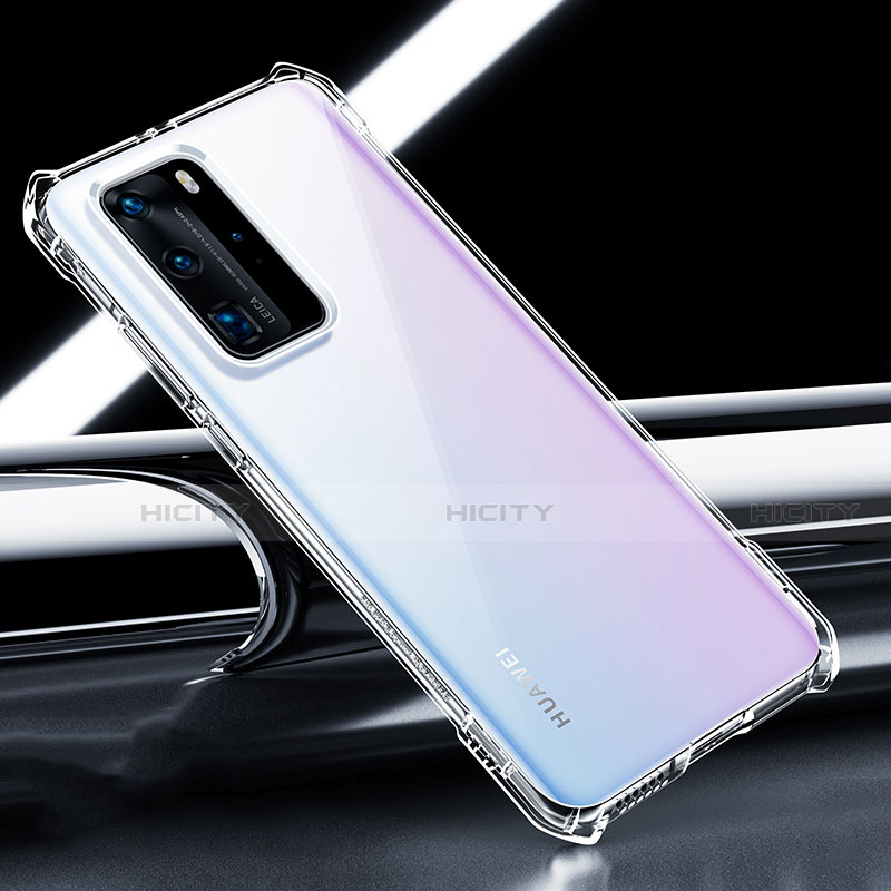 Silikon Schutzhülle Ultra Dünn Flexible Tasche Durchsichtig Transparent S04 für Huawei P40 Pro Klar