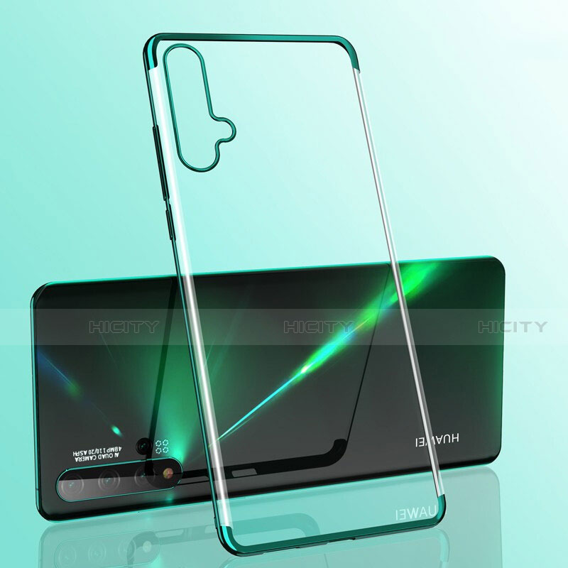 Silikon Schutzhülle Ultra Dünn Flexible Tasche Durchsichtig Transparent S05 für Huawei Nova 5 Grün