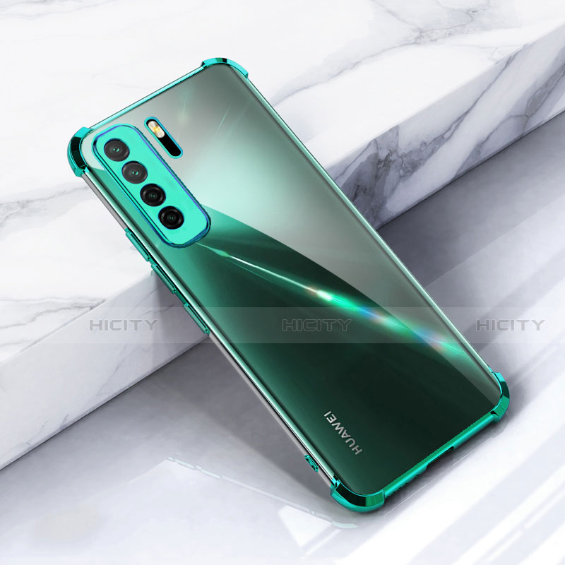 Silikon Schutzhülle Ultra Dünn Flexible Tasche Durchsichtig Transparent S05 für Huawei Nova 7 SE 5G Grün