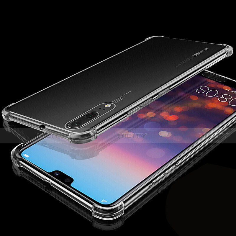 Silikon Schutzhülle Ultra Dünn Flexible Tasche Durchsichtig Transparent S05 für Huawei P20