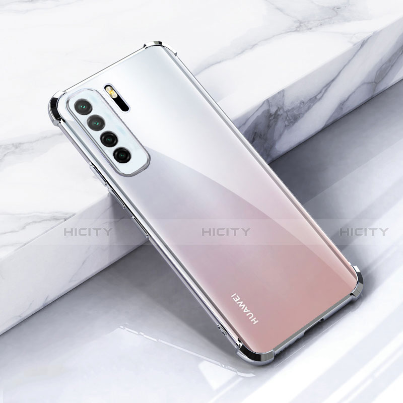 Silikon Schutzhülle Ultra Dünn Flexible Tasche Durchsichtig Transparent S05 für Huawei P40 Lite 5G groß