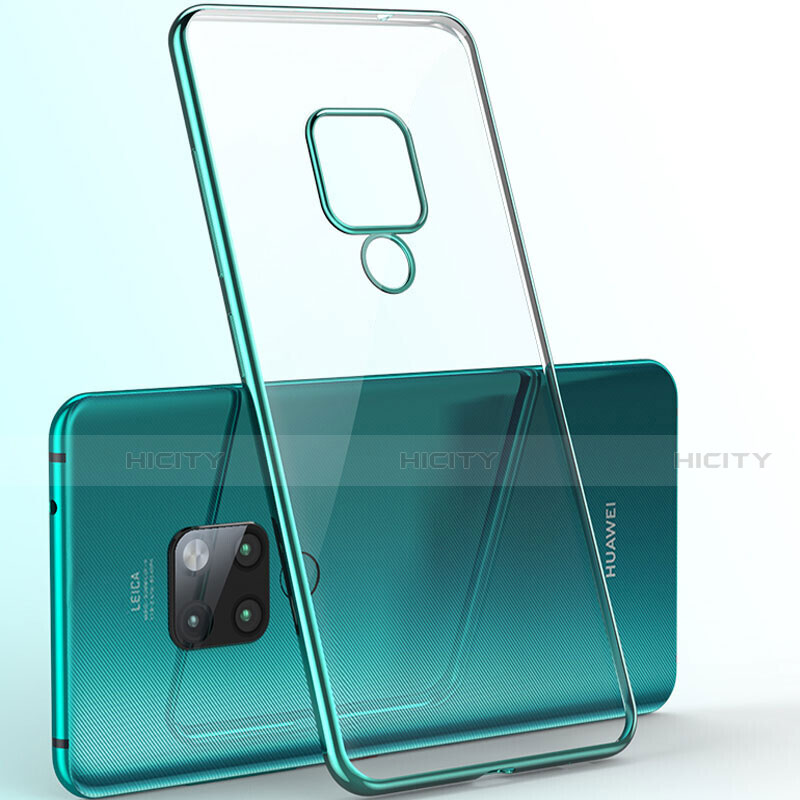 Silikon Schutzhülle Ultra Dünn Flexible Tasche Durchsichtig Transparent S06 für Huawei Mate 20 X 5G Grün