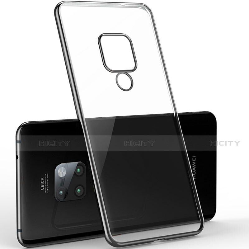 Silikon Schutzhülle Ultra Dünn Flexible Tasche Durchsichtig Transparent S06 für Huawei Mate 20 X 5G Schwarz