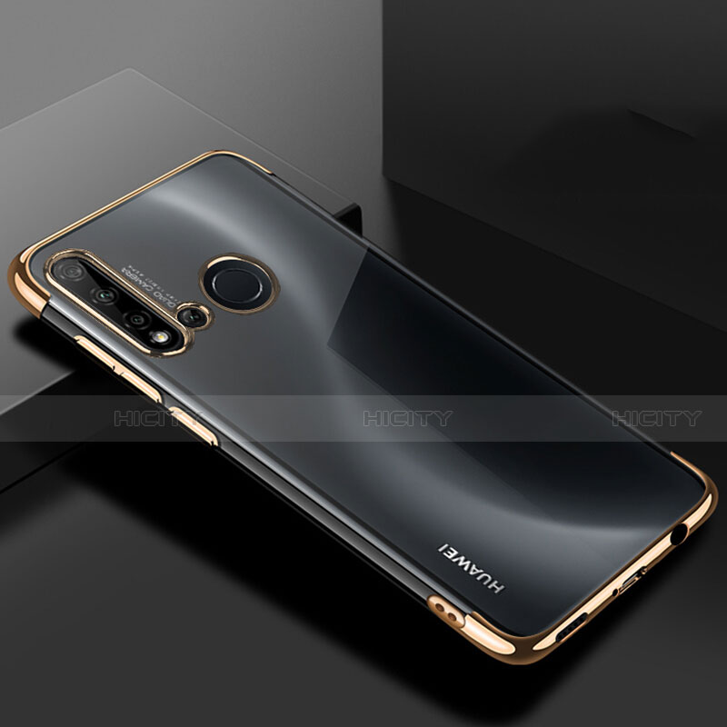 Silikon Schutzhülle Ultra Dünn Flexible Tasche Durchsichtig Transparent S07 für Huawei Nova 5i Gold