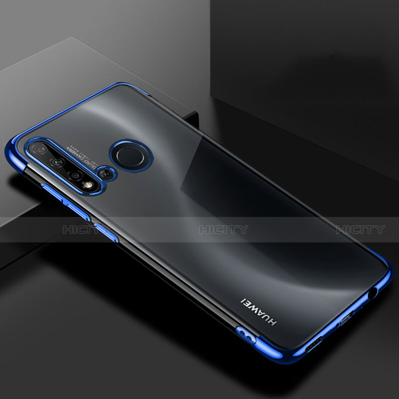 Silikon Schutzhülle Ultra Dünn Flexible Tasche Durchsichtig Transparent S07 für Huawei P20 Lite (2019) Blau