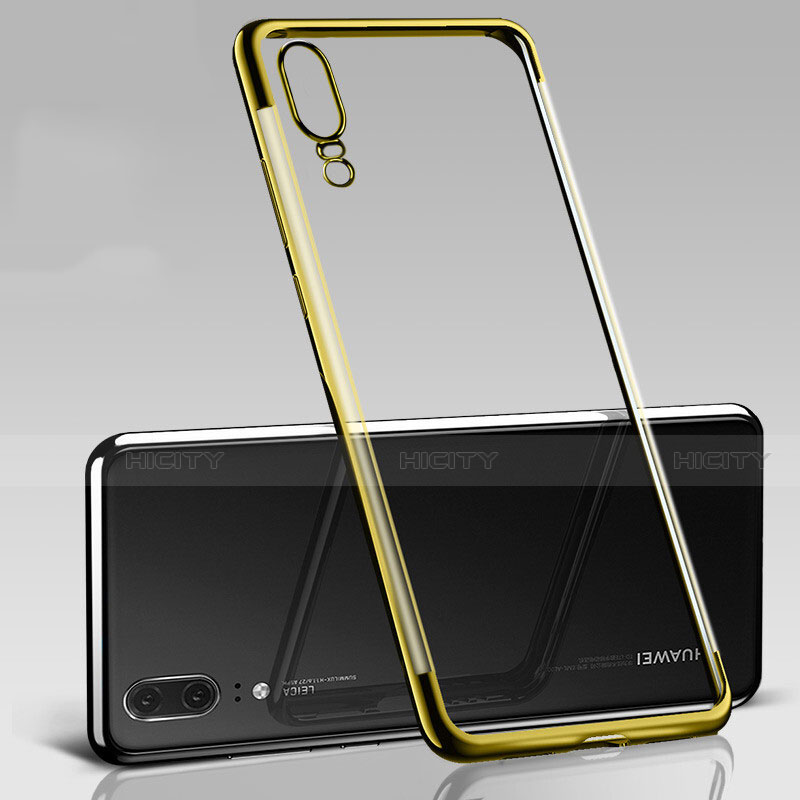 Silikon Schutzhülle Ultra Dünn Flexible Tasche Durchsichtig Transparent S09 für Huawei P20 groß