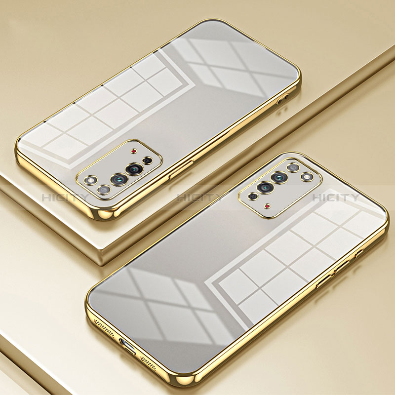 Silikon Schutzhülle Ultra Dünn Flexible Tasche Durchsichtig Transparent SY1 für Huawei Honor X10 5G Gold Plus