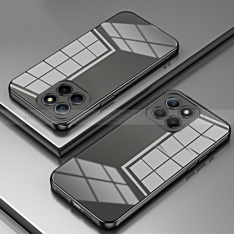 Silikon Schutzhülle Ultra Dünn Flexible Tasche Durchsichtig Transparent SY1 für Huawei Honor X8b Schwarz