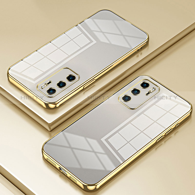 Silikon Schutzhülle Ultra Dünn Flexible Tasche Durchsichtig Transparent SY1 für Huawei P40 Gold