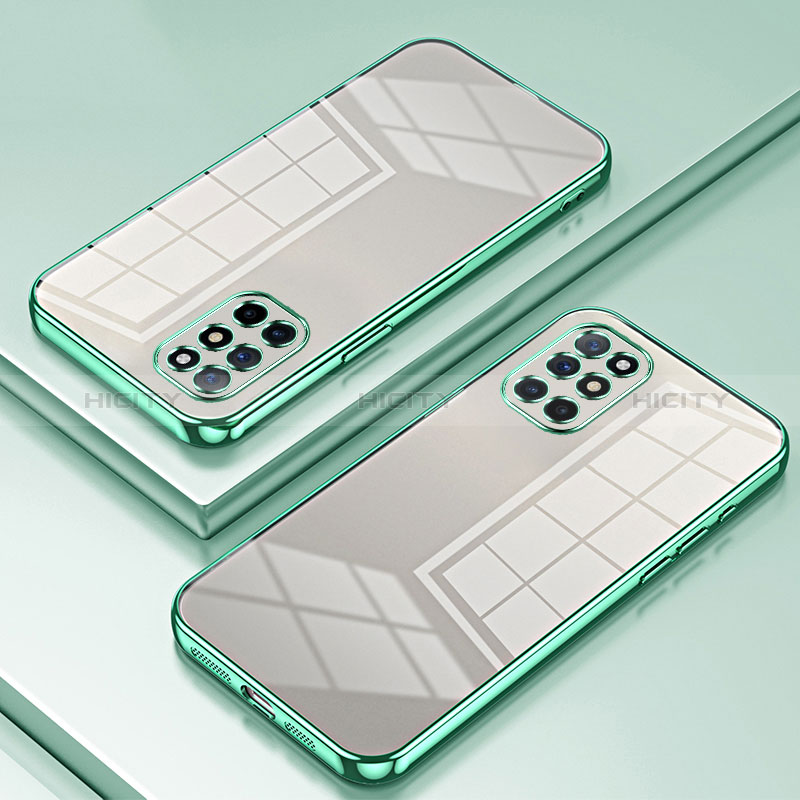 Silikon Schutzhülle Ultra Dünn Flexible Tasche Durchsichtig Transparent SY1 für OnePlus 8T 5G Grün