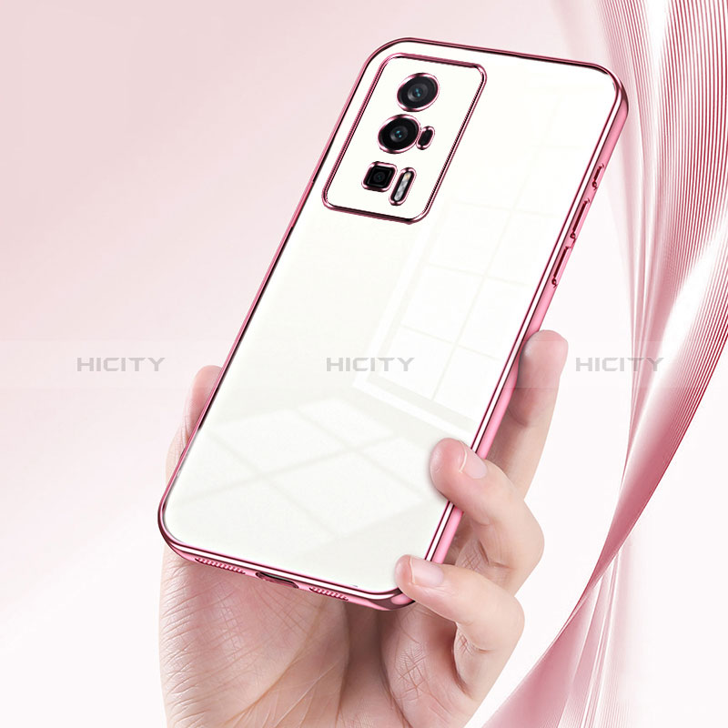 Silikon Schutzhülle Ultra Dünn Flexible Tasche Durchsichtig Transparent SY1 für Xiaomi Poco F5 Pro 5G groß