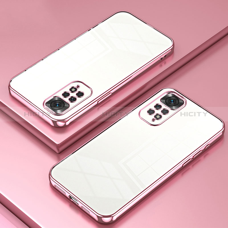 Silikon Schutzhülle Ultra Dünn Flexible Tasche Durchsichtig Transparent SY1 für Xiaomi Redmi Note 11 4G (2022) Rosegold