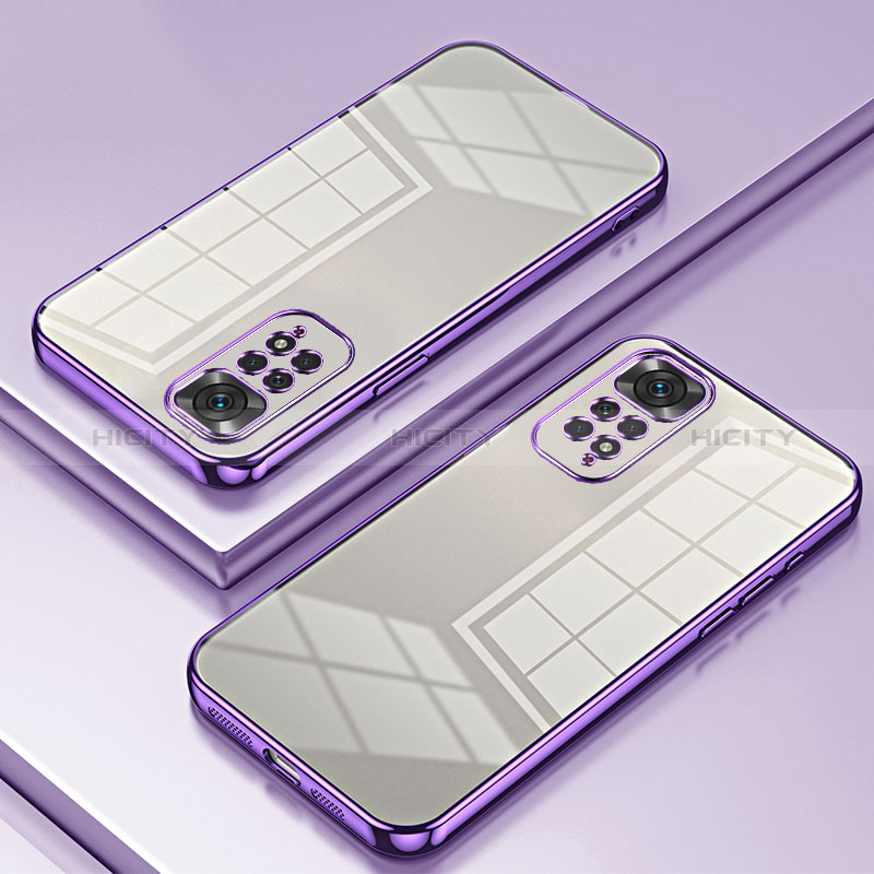 Silikon Schutzhülle Ultra Dünn Flexible Tasche Durchsichtig Transparent SY1 für Xiaomi Redmi Note 11 4G (2022) Violett