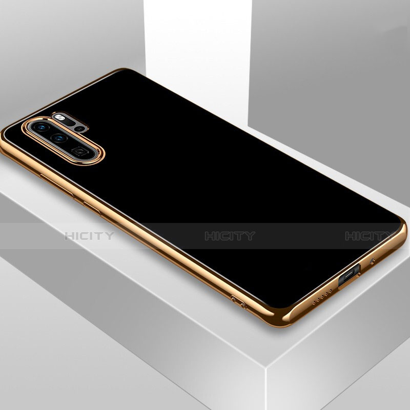 Silikon Schutzhülle Ultra Dünn Flexible Tasche Durchsichtig Transparent T01 für Huawei P30 Pro New Edition Schwarz Plus